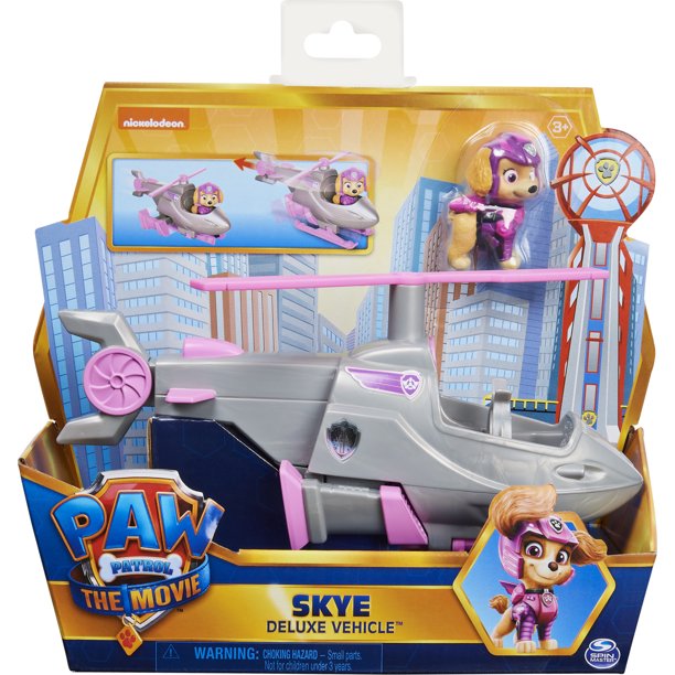 PAW PATROL SKYE DELUXE TRANSFORMING MOVIE VEHICLE